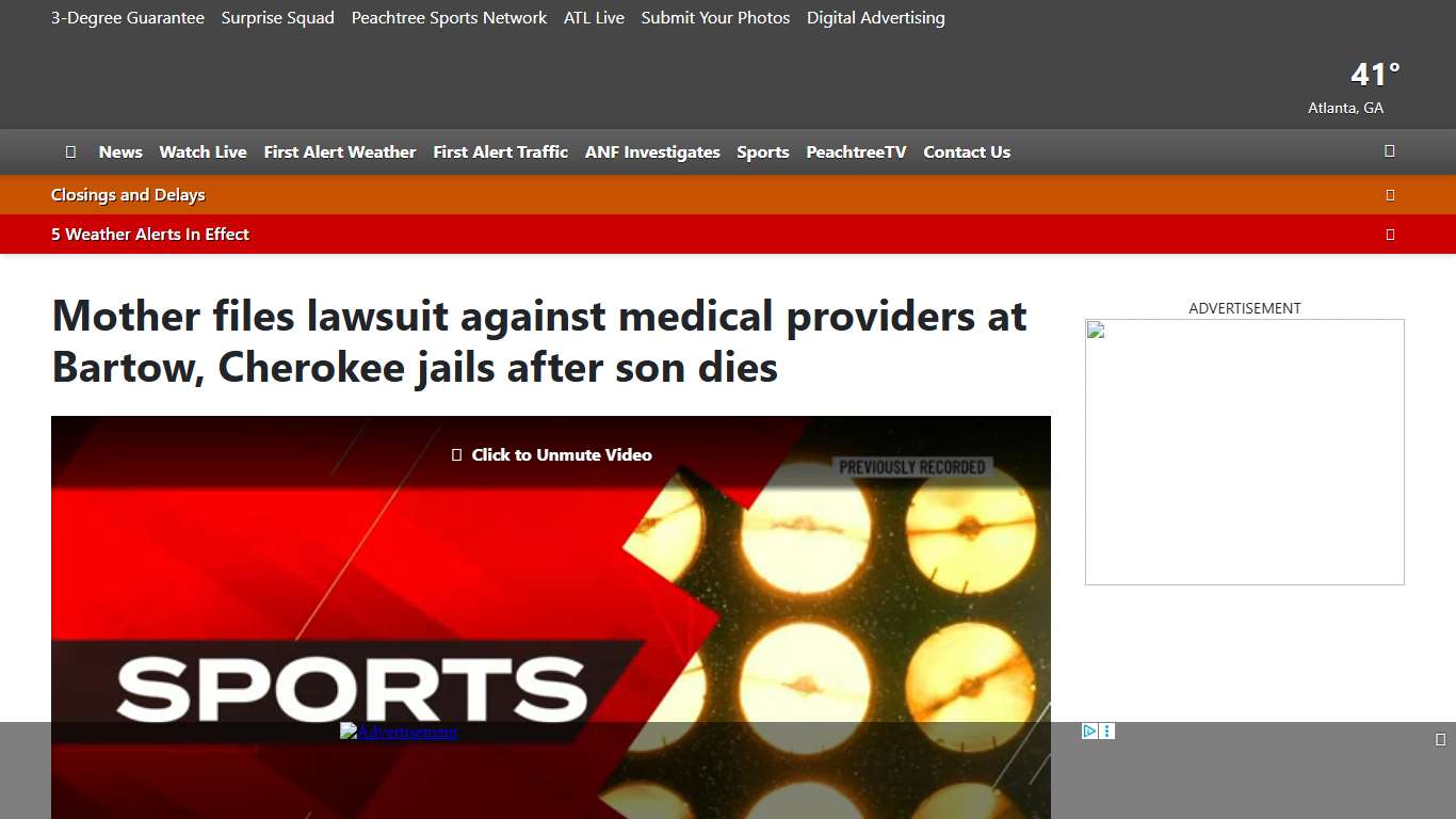 Mother files lawsuit against medical providers at Bartow, Cherokee jails after son dies